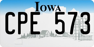 IA license plate CPE573