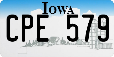 IA license plate CPE579