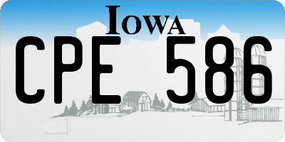 IA license plate CPE586