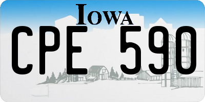 IA license plate CPE590