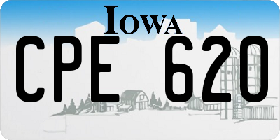 IA license plate CPE620