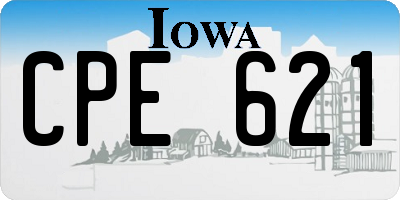 IA license plate CPE621
