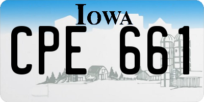 IA license plate CPE661
