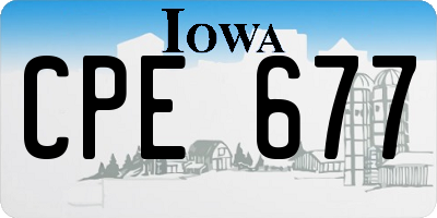 IA license plate CPE677