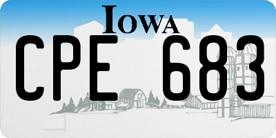 IA license plate CPE683
