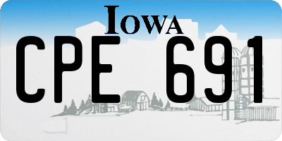 IA license plate CPE691