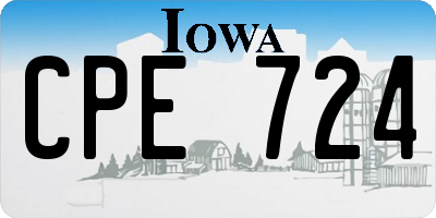 IA license plate CPE724