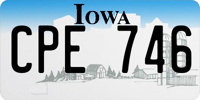 IA license plate CPE746