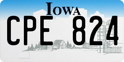IA license plate CPE824