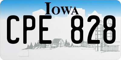 IA license plate CPE828