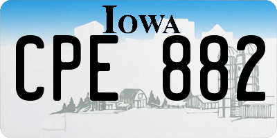 IA license plate CPE882