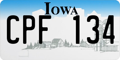 IA license plate CPF134