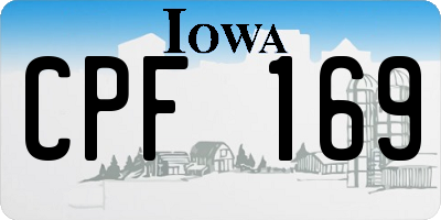 IA license plate CPF169