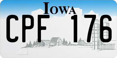 IA license plate CPF176
