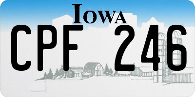 IA license plate CPF246
