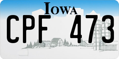 IA license plate CPF473
