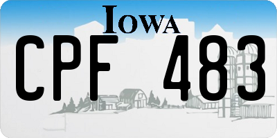 IA license plate CPF483
