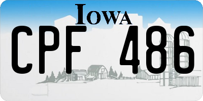 IA license plate CPF486