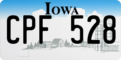IA license plate CPF528