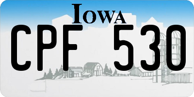 IA license plate CPF530