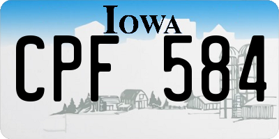 IA license plate CPF584