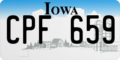 IA license plate CPF659