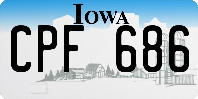 IA license plate CPF686