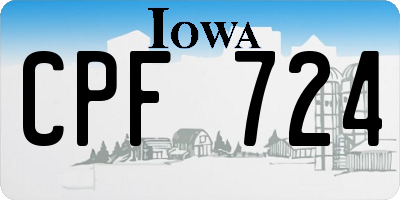 IA license plate CPF724