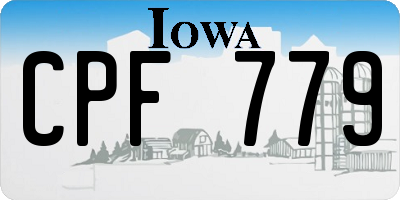 IA license plate CPF779