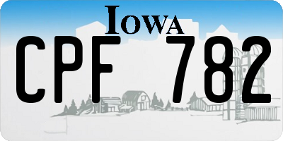 IA license plate CPF782