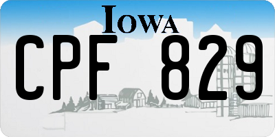 IA license plate CPF829