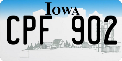 IA license plate CPF902