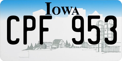IA license plate CPF953