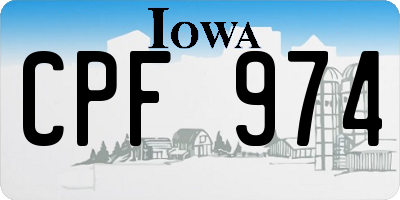 IA license plate CPF974