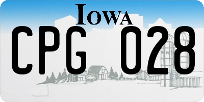 IA license plate CPG028