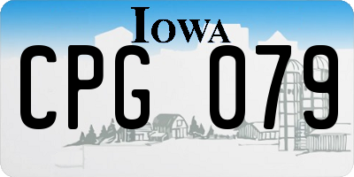 IA license plate CPG079