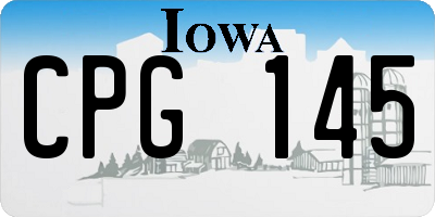 IA license plate CPG145