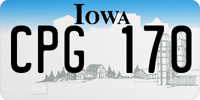 IA license plate CPG170