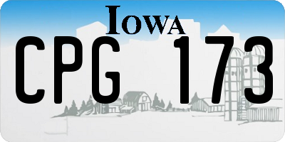 IA license plate CPG173