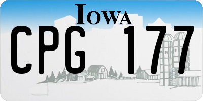 IA license plate CPG177