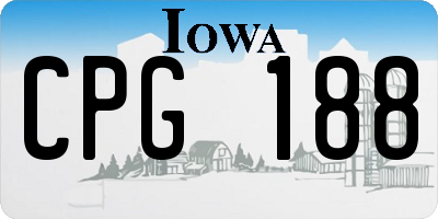 IA license plate CPG188