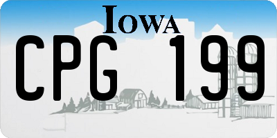 IA license plate CPG199