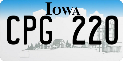IA license plate CPG220