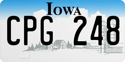 IA license plate CPG248