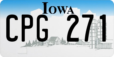 IA license plate CPG271