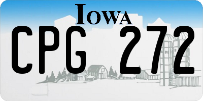 IA license plate CPG272