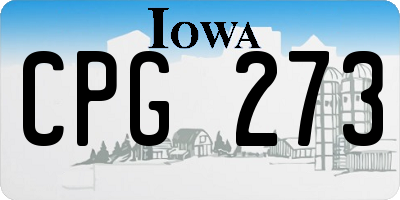 IA license plate CPG273
