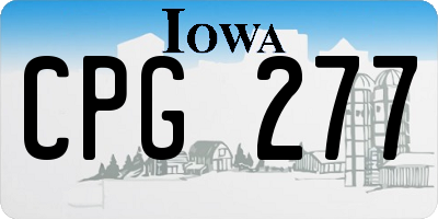 IA license plate CPG277