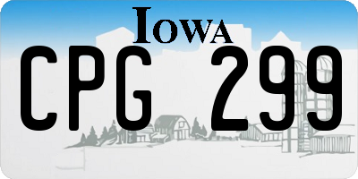 IA license plate CPG299
