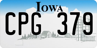 IA license plate CPG379